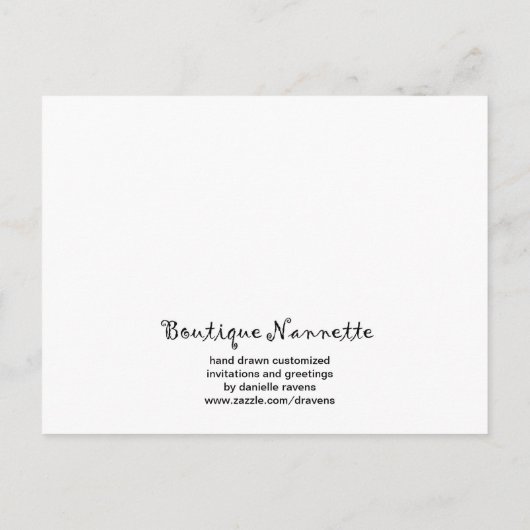 Wedding Breakfast Invite Uitnodiging Briefkaart (Achterkant)
