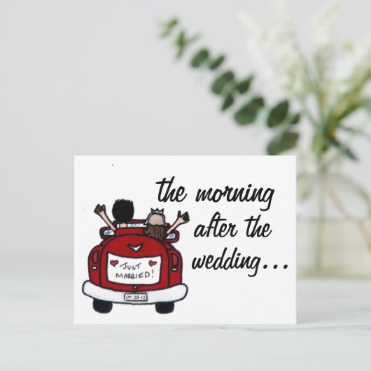 Wedding Breakfast Invite Uitnodiging Briefkaart (Staand voorkant)