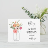 Wedding Bridal Party Bridesmaid Proposal Card Bedankkaart (Staand voorkant)