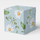 Wedding Bridal Shower Blue Daisy Favor Box Bedankdoosjes (Voorkant Zijde)