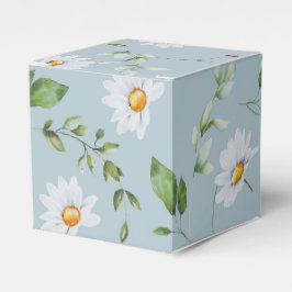 Wedding Bridal Shower Blue Daisy Favor Box Bedankdoosjes