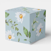 Wedding Bridal Shower Blue Daisy Favor Box Bedankdoosjes (Achterkant)