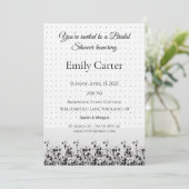 Wedding Bridal Shower | Elegant Invite Design Kaart (Staand voorkant)