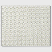 Wedding Bridal Shower White Florals Elegant Cadeaupapier (Vlak)