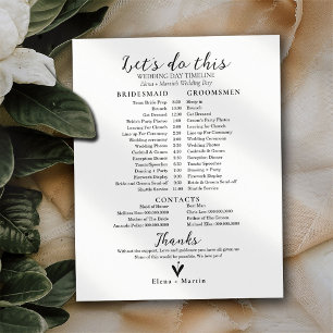 Wedding Bridal tijdlijn Volgorde gebeurtenissen