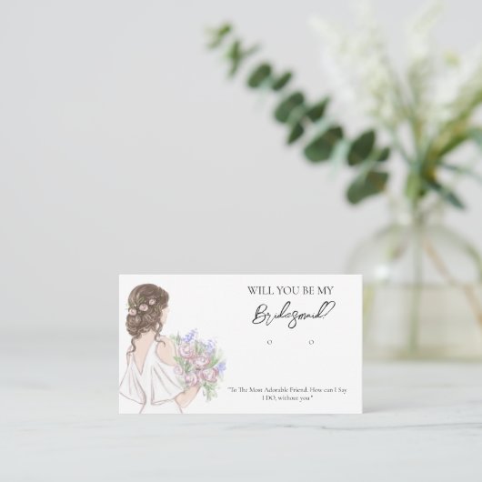 Wedding Bride Bridesmaid Earring Display Card Plaatskaartje (Staand voorkant)