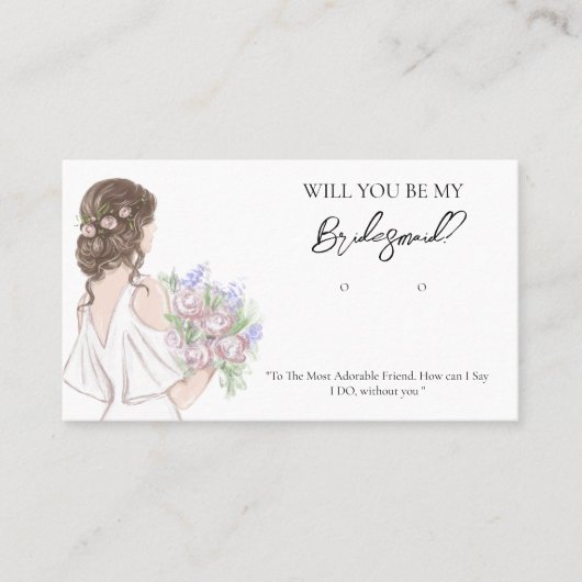 Wedding Bride Bridesmaid Earring Display Card Plaatskaartje (Voorkant)