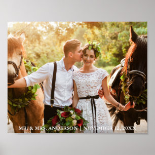 Wedding Bride en Groom Foto Mr. en Mrs. Poster