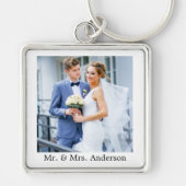Wedding Bride en Groom Foto Sleutelhanger (Voorkant)