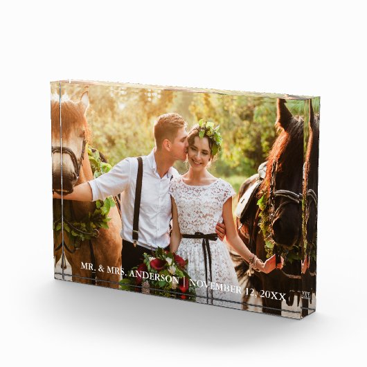 Wedding Bride en Groom Mr. en Mrs. Fotoblokken (Rechts)