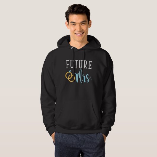 Wedding Bride Future Mrs Marriage Couple Hoodie (Voorkant volledig)