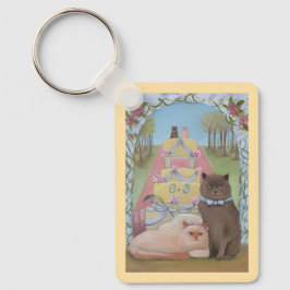 Wedding Bride & Groom Cats Personalized Sleutelhanger