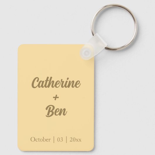 Wedding Bride & Groom Cats Personalized Sleutelhanger (Achterkant)