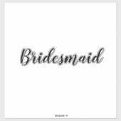 Wedding Bridesmaid 2023 Eenvoudige aangepaste teks Sticker (Vel)