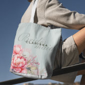 Wedding Bridesmaid | Pink Peony & Sage Green Crossbody Tas