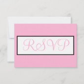 Wedding Bright Blush Pink White RSVP Kaartje (Voorkant)