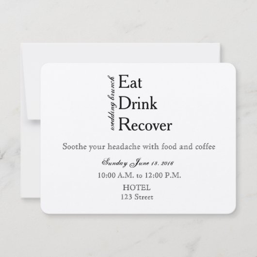 Wedding Brunch Uitnodiging (Voorkant)