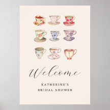 Wedding Brunch Vrijgezellenfeest Tea Cups Chinoise