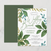 Wedding Brunch Waterverf Tea laat de olievlek op Kaart (Voorkant / Achterkant)