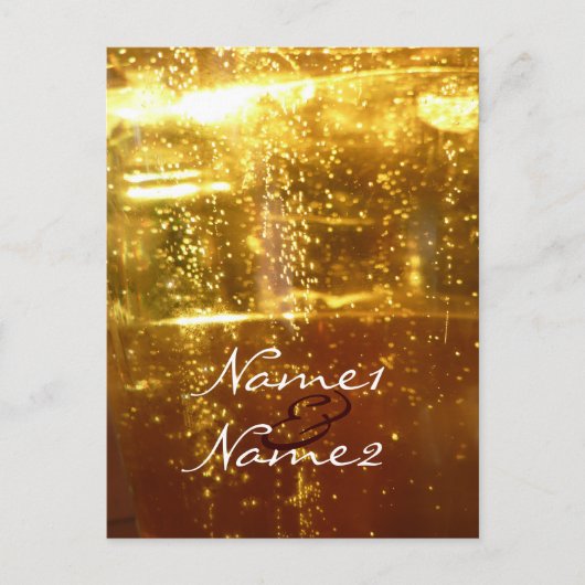 Wedding Bubbles Briefkaart Sjabloon (Voorkant)