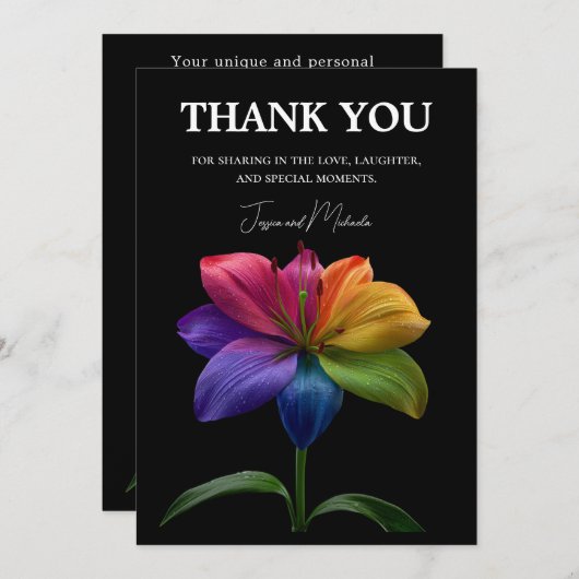 🌈 Wedding budget Bedankkaart (Voorkant / Achterkant)