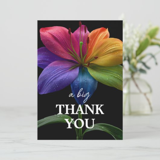 🌈 Wedding budget  Bedankkaart (Staand voorkant)