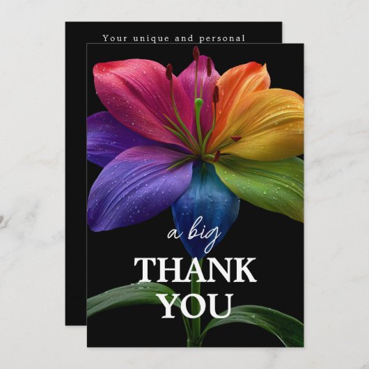 🌈 Wedding budget  Bedankkaart (Voorkant / Achterkant)