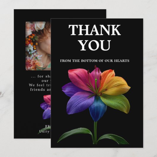 🌈 Wedding budget with photo Bedankkaart (Voorkant / Achterkant)