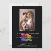 🌈 Wedding budget  with photo Bedankkaart (Achterkant)