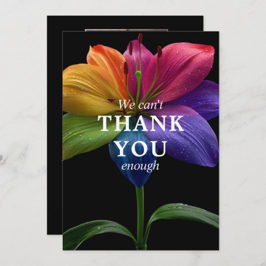 🌈 Wedding budget  with photo Bedankkaart (Voorkant / Achterkant)