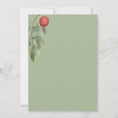 Wedding Burgundy Botanical Boho Greenery Kaart (Achterkant)