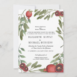 Wedding Burgundy Botanical Marble Boho Greenery Kaart