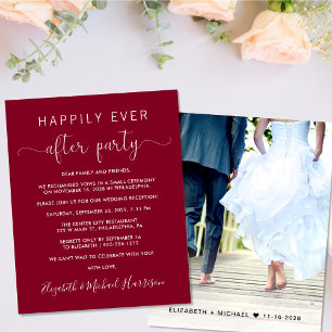 Wedding Burgundy Happily Ever After Party