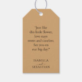 Wedding Burly Wood Sand Lavender Touch Cadeaulabel (Voorkant)