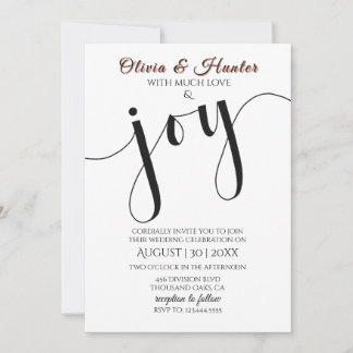 Wedding, Burnt Orange, Modern, Typography, Script, Kaart