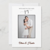 Wedding, Burnt Orange, Modern, Typography, Script, Kaart (Achterkant)