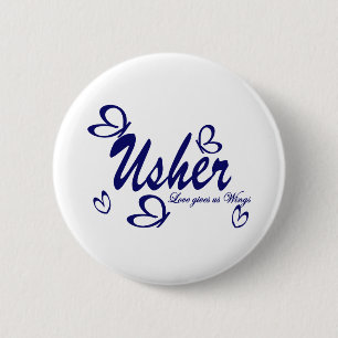 Wedding Butterfly/Usher Ronde Button 5,7 Cm