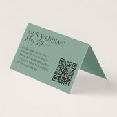 Wedding Cadet Blue Green QR Code Playlist Kaart (Voorkant)
