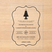 Wedding Cake Acryl Uitnodigingen (Voorkant)