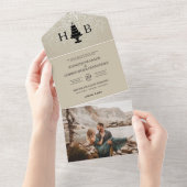 Wedding Cake All In One Uitnodiging (Afscheurbaar)