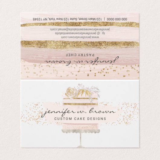Wedding Cake Baker Visitekaartje (Buitenkant ongevouwen)