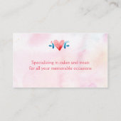 Wedding Cake Bakery Visitekaartje (Achterkant)