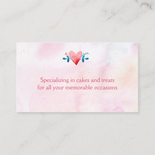 Wedding Cake Bakery Visitekaartje (Achterkant)