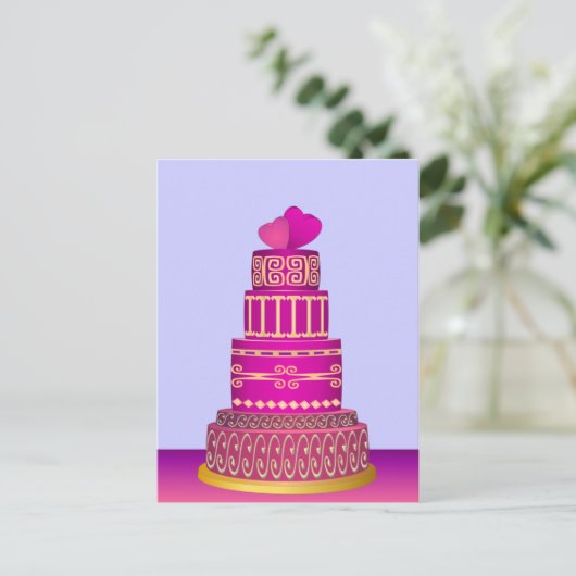 Wedding Cake Briefkaart (Staand voorkant)