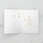 Wedding Cake Butterflies Wenskaart huwelijk (Binnen)