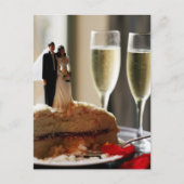 Wedding Cake Champagne Briefkaart (Voorkant)