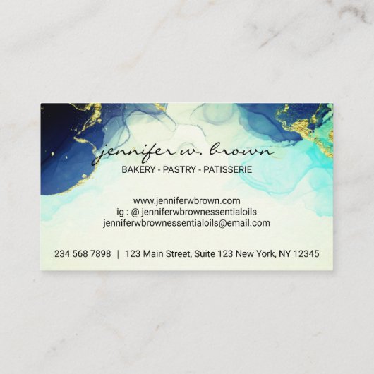 Wedding Cake Decor Baker Visitekaartje (Achterkant)