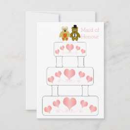 Wedding Cake Design Maid of Honor Request Kaart