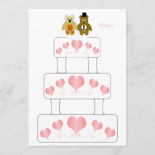 Wedding Cake Design Wedding Menu (Voorkant)