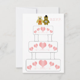 Wedding Cake Design Wedding RSVP Kaartje